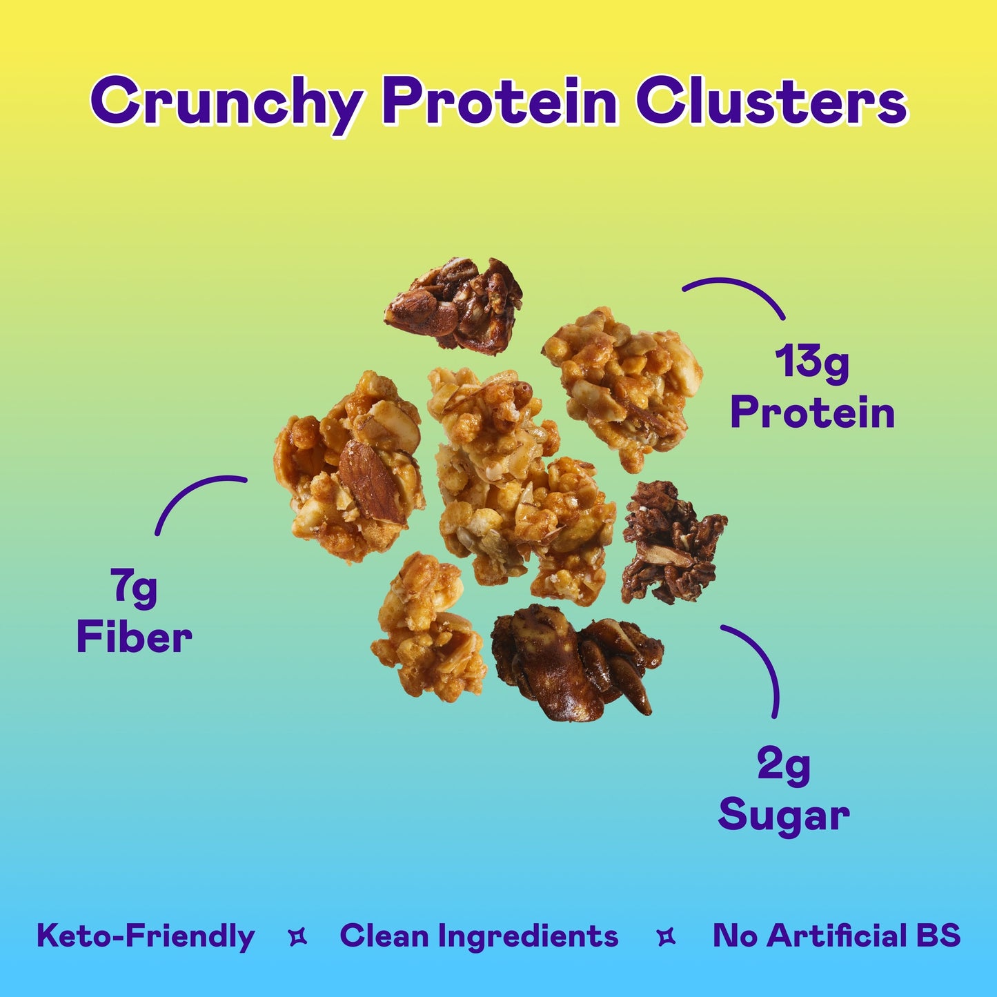 Magic Spoon Protein Granola Variety 4 Pack - Honey Almond, Dark Chocolate, Peanut Butter, Mixed Berry