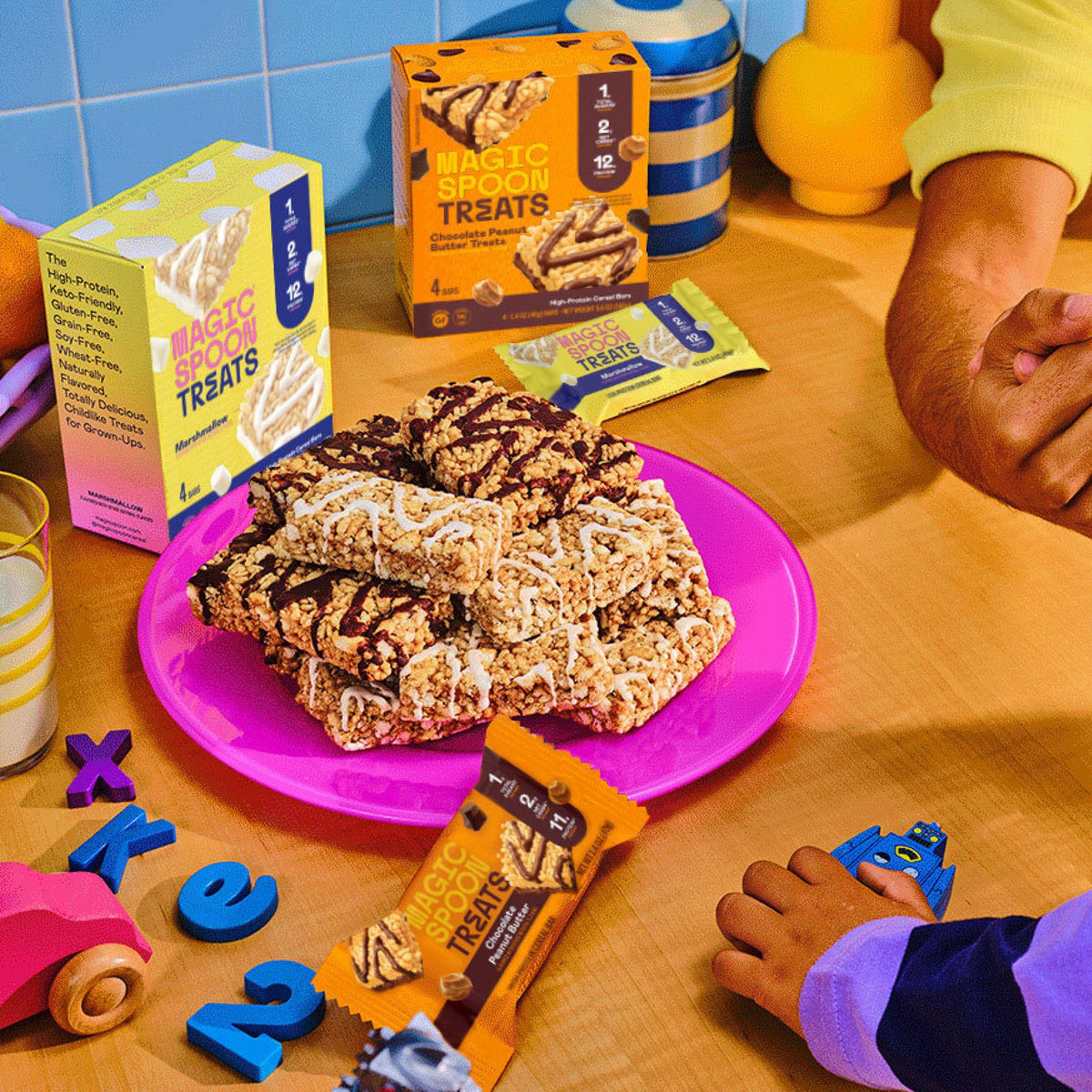 Magic Spoon Protein Treats Variety 4 Pack - Marshmallow, Peanut Butter, Double Chocolate, Blueberry