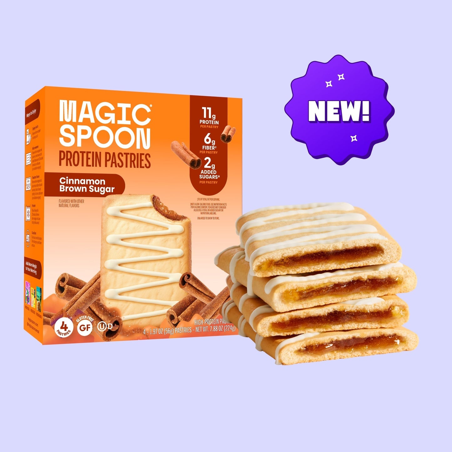 Cinnamon Brown Sugar - 16 Pastries (4 Boxes)