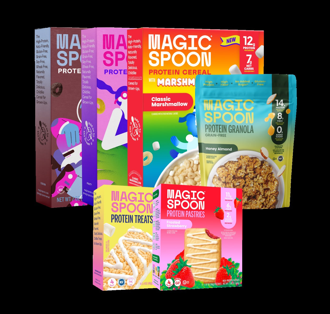 All-Star Mix - 3 boxes of Cereal, 1 box of Treats, 1 bag of Granola, 1 box of Pastries