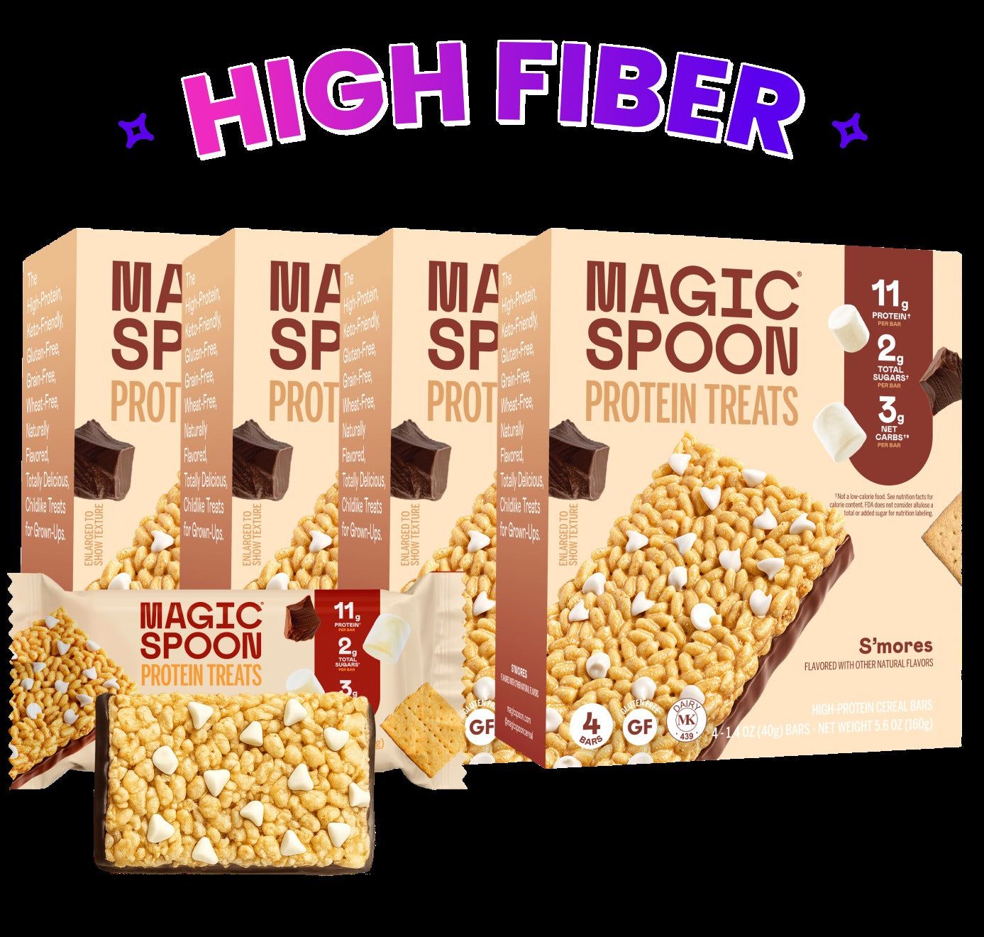 S'mores - 16 Cereal Treats (4 Boxes)