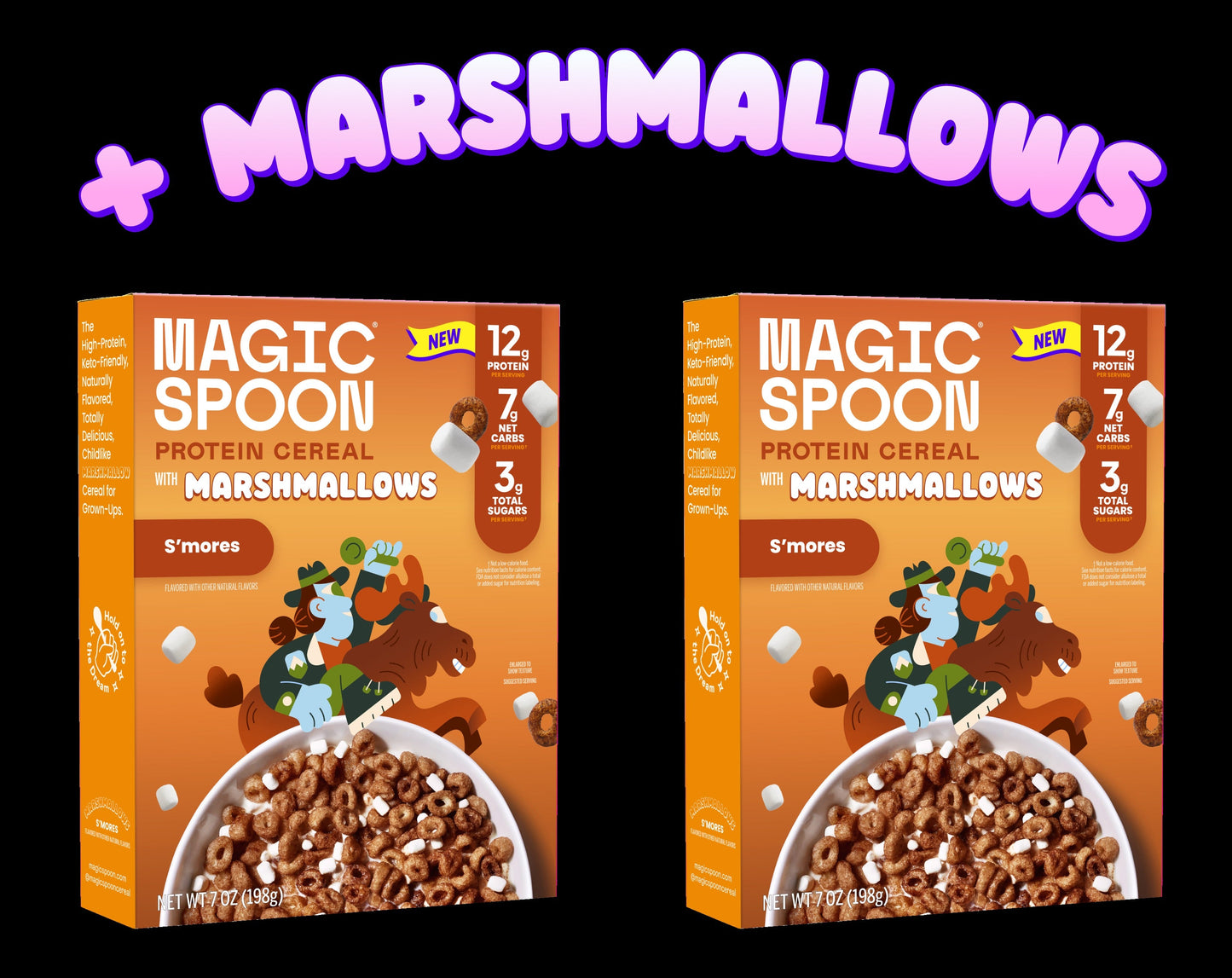 S'mores - Protein Cereal with Marshmallows (2 boxes)
