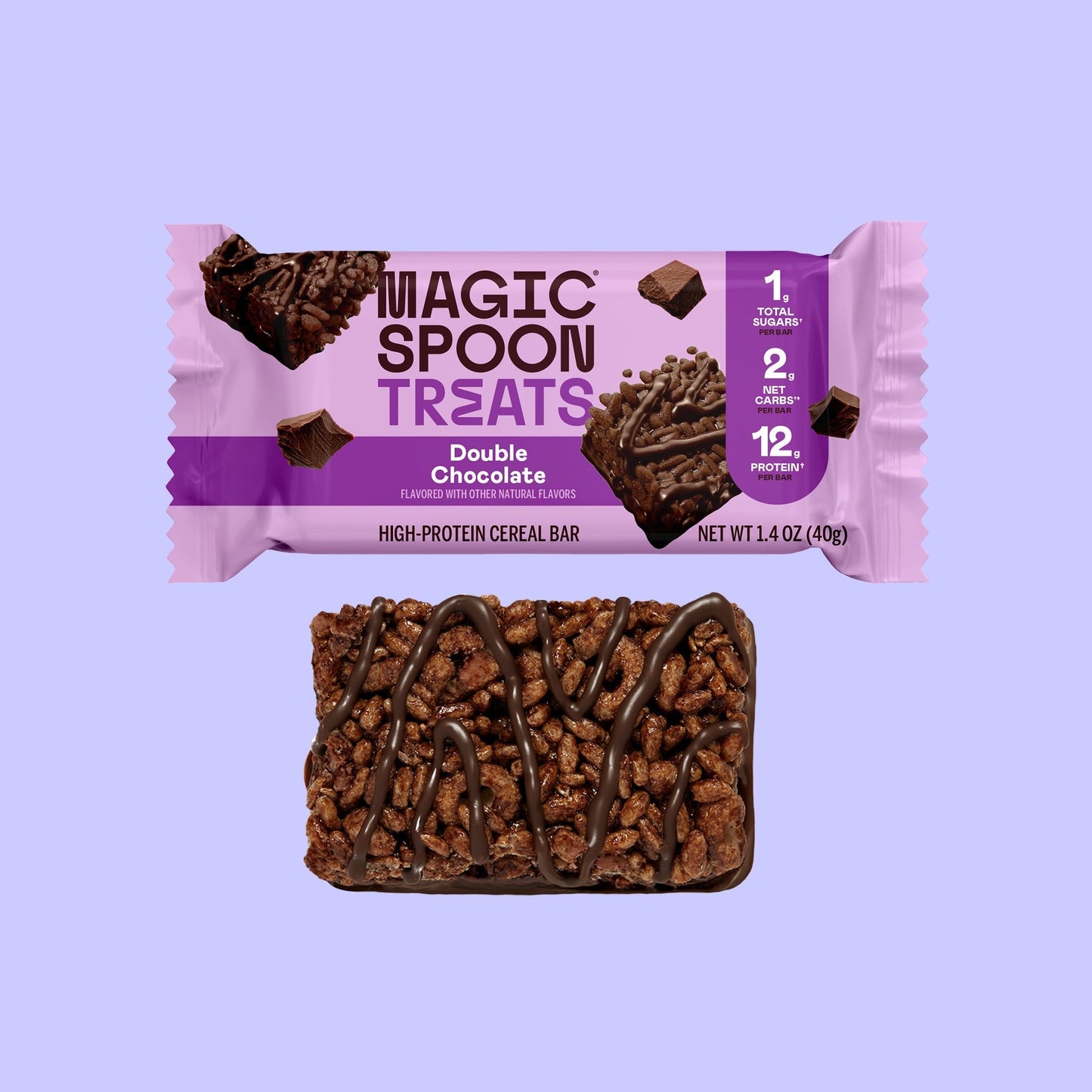 Double Chocolate - 12 Cereal Treats (1 Box)