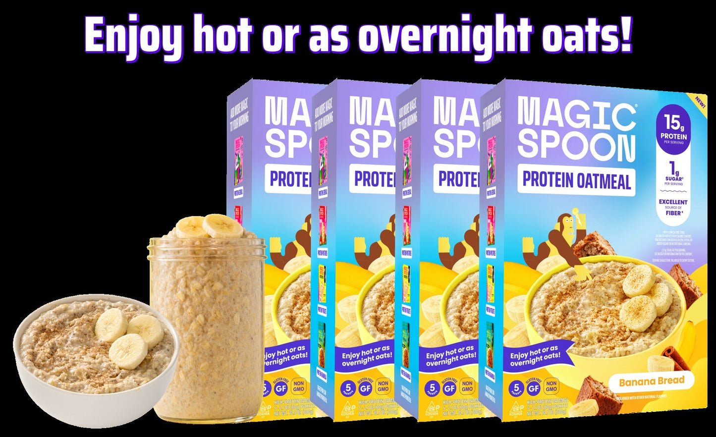 Banana Bread - 20 Oatmeal Packets (4 Boxes)