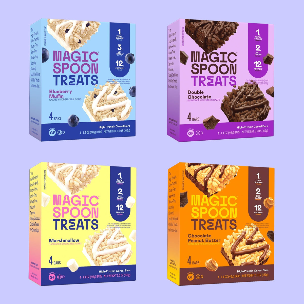 Treats Sampler Pack - 16 Cereal Treats (4 Boxes) (TTS)