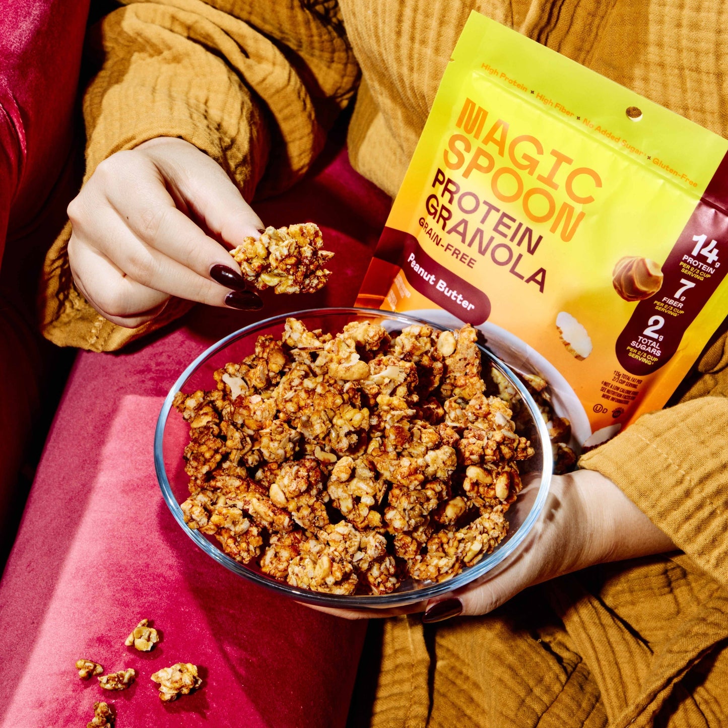Magic Spoon Protein Granola Variety 2 Pack - Honey Almond, Peanut Butter