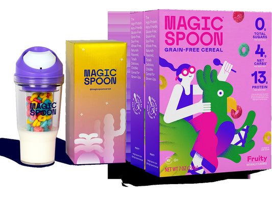 Fruity + Magic Crunch Cup - 2 boxes, 1 portable cereal cup