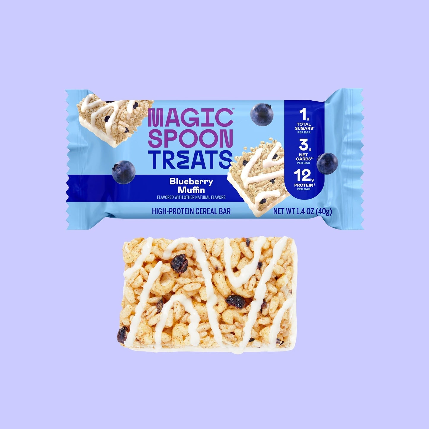 BLUEBERRY MUFFIN - 12 Cereal Treats (1 Box)
