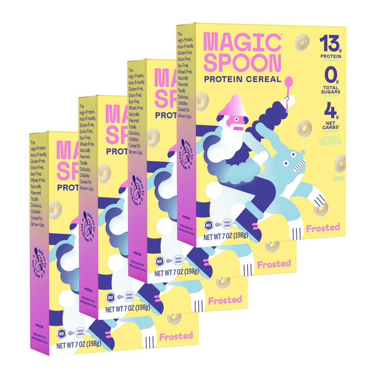 Magic Spoon Protein Cereal 1 case (4 boxes) - Frosted