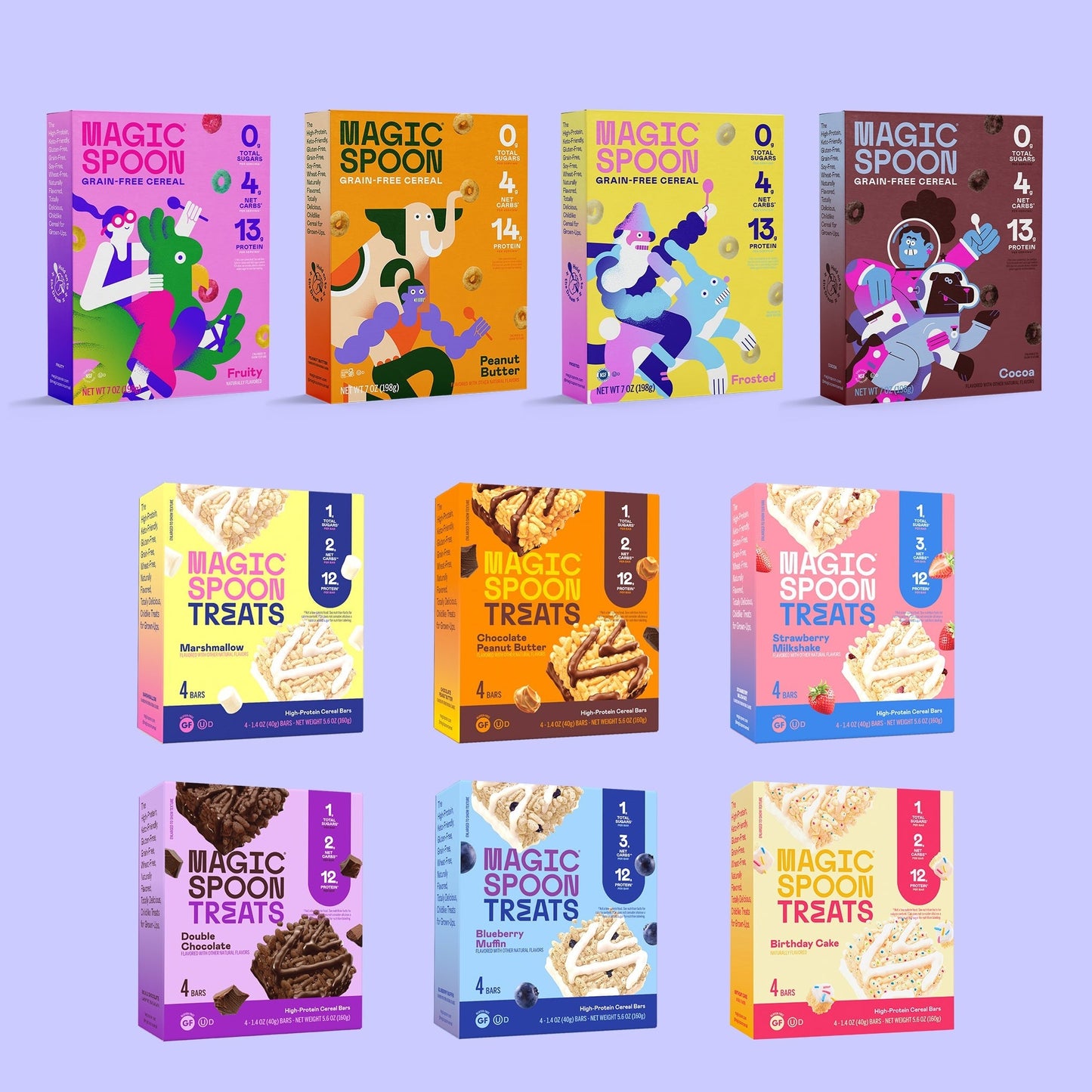 The Big Bowl Bundle - 24 Cereal Treats (6 Boxes) + 4 Boxes Of Cereal + 1 Bowl Set