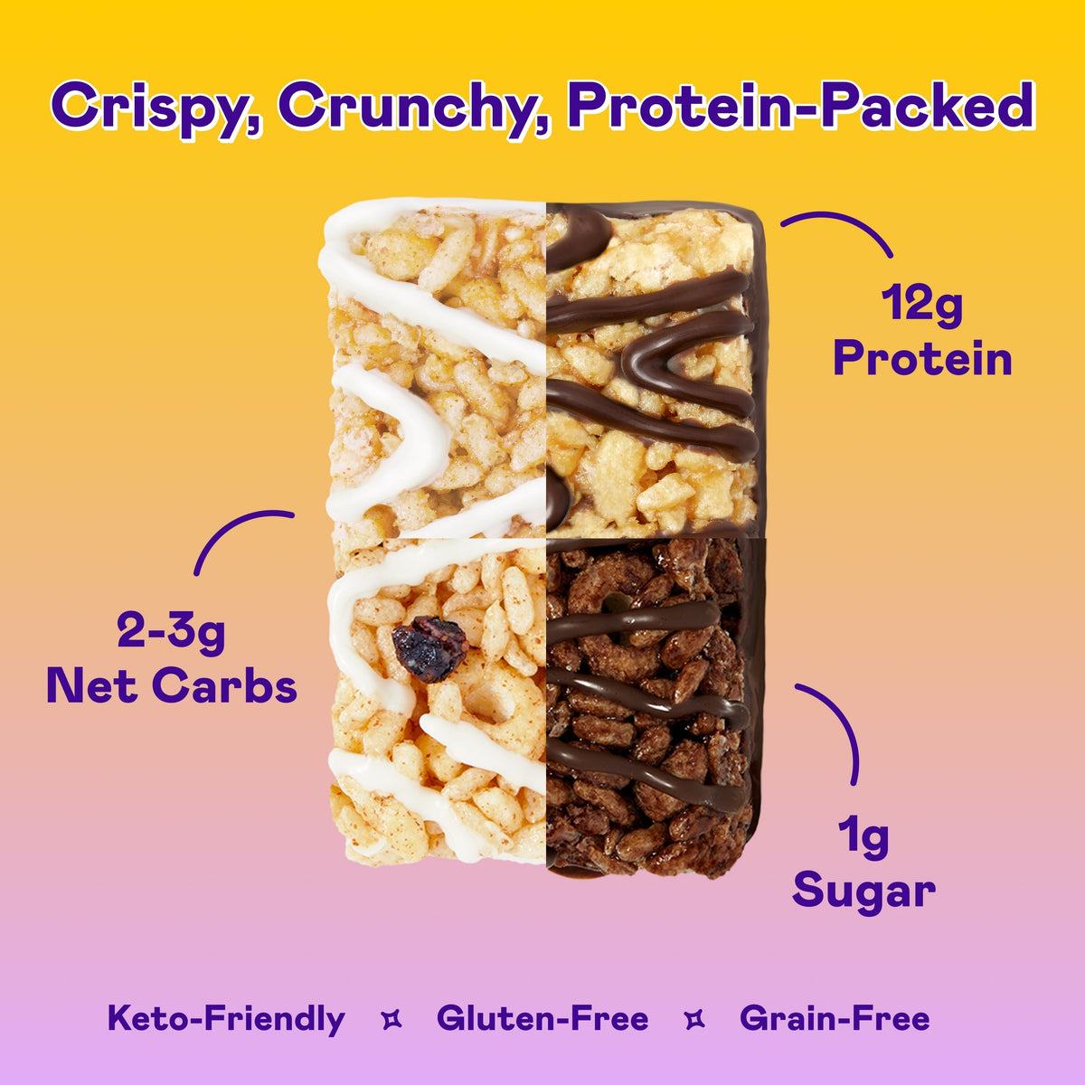 Magic Spoon Protein Treats Variety 4 Pack - Marshmallow, Peanut Butter, Double Chocolate, Smores