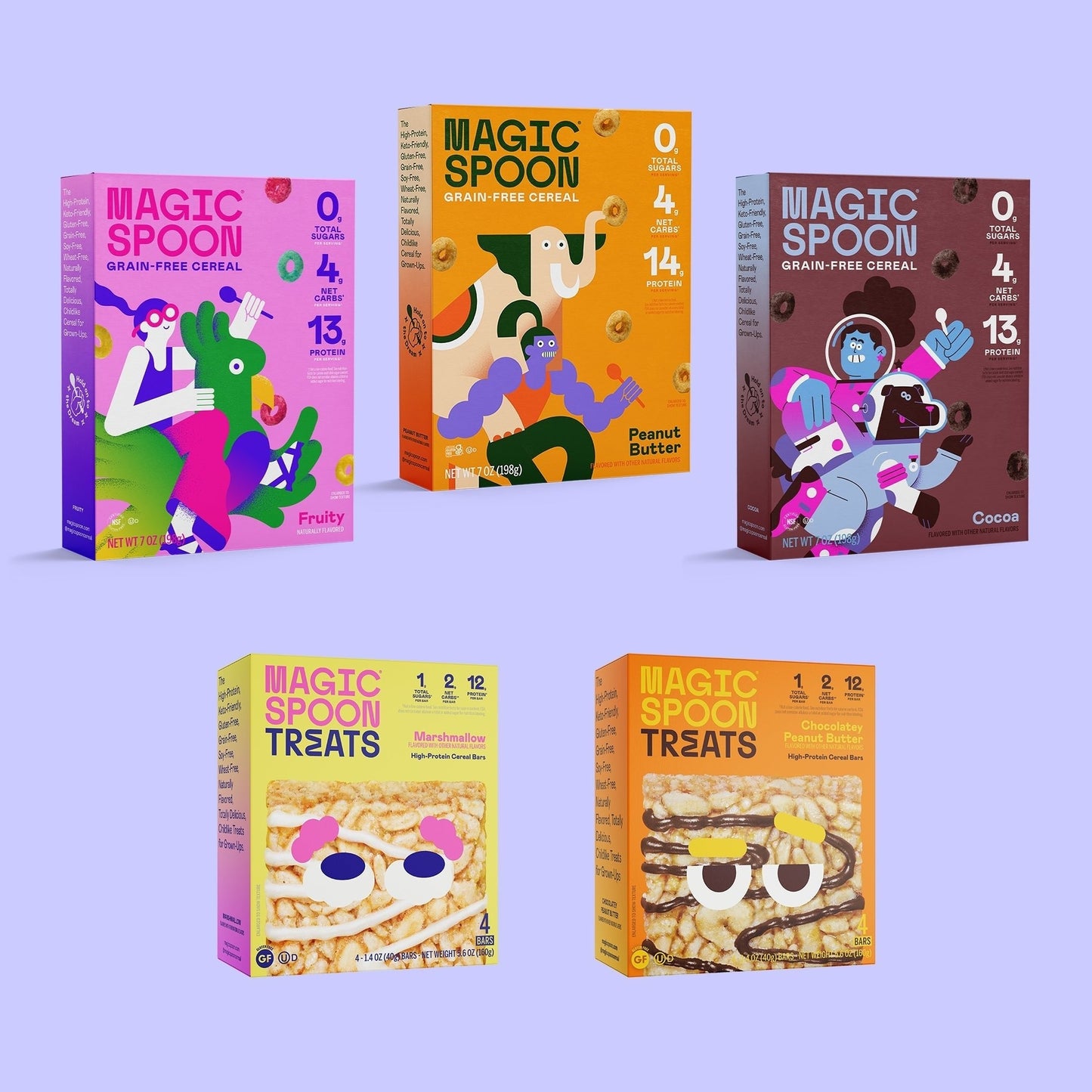More Magic Mix - 8 cereal treats (2 boxes) + 3 boxes of cereal