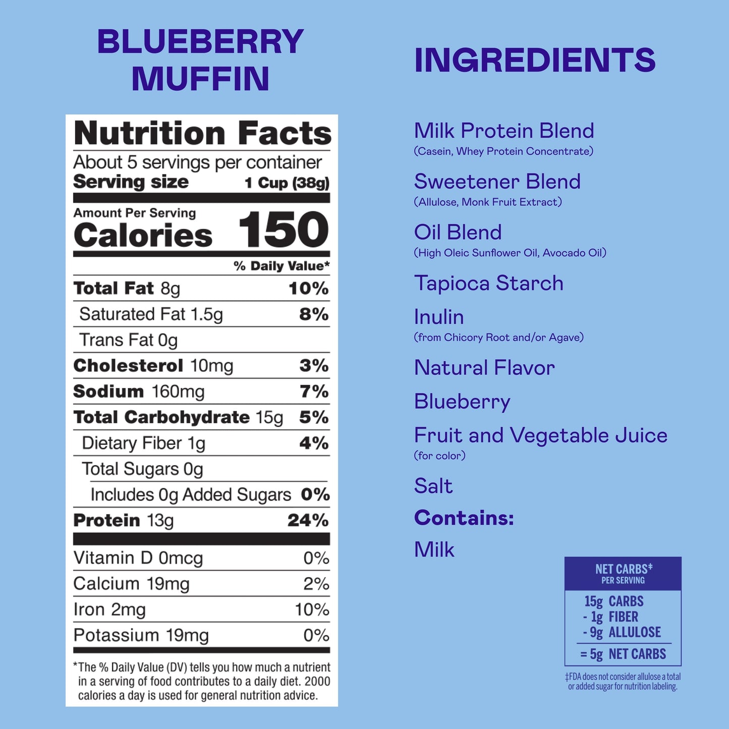 Magic Spoon Protein Cereal 1 case (4 boxes) - Blueberry
