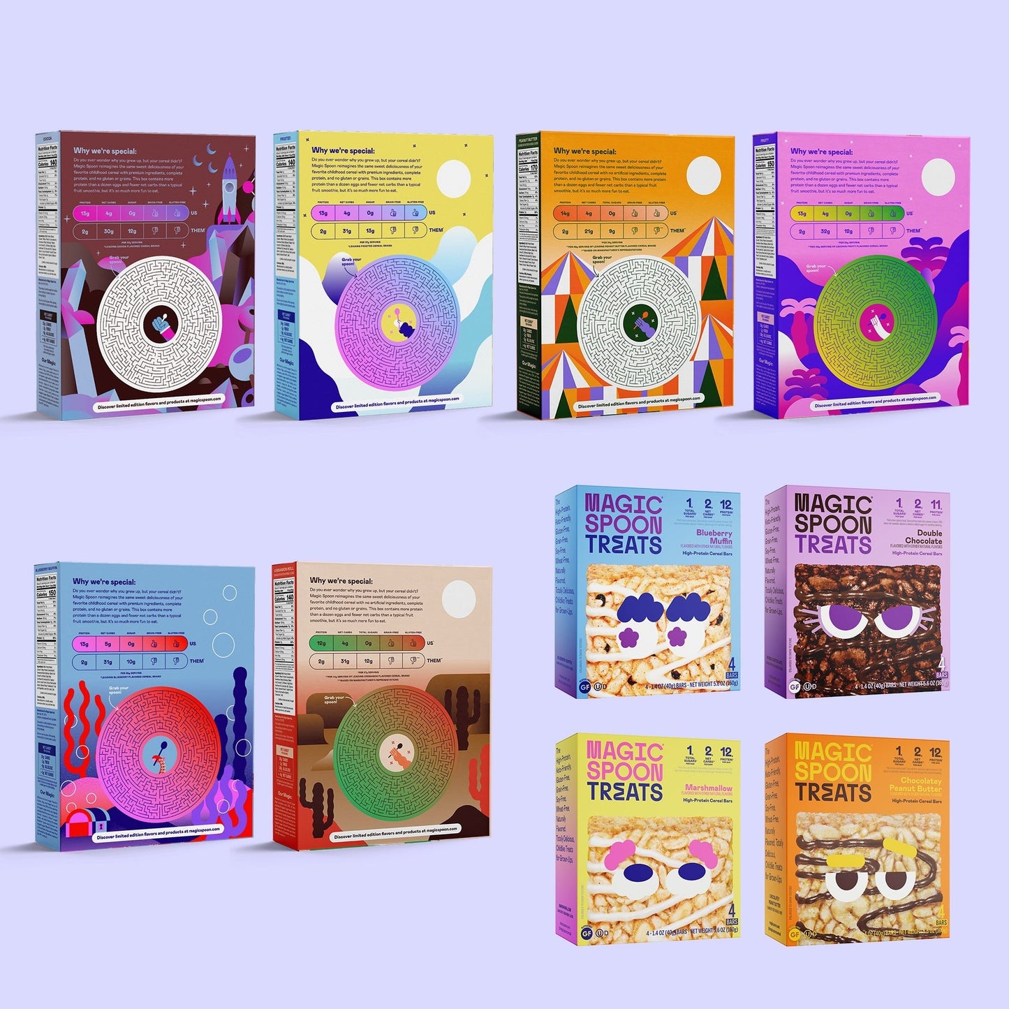 ULTIMATE MAGIC MIX - 16 CEREAL TREATS (4 BOXES) + 6 BOXES OF CEREAL + 1 BOWL SET