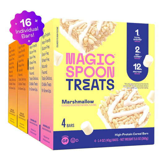 Magic Spoon Protein Treats Variety 4 Pack - Peanut Butter, Marshmallow
