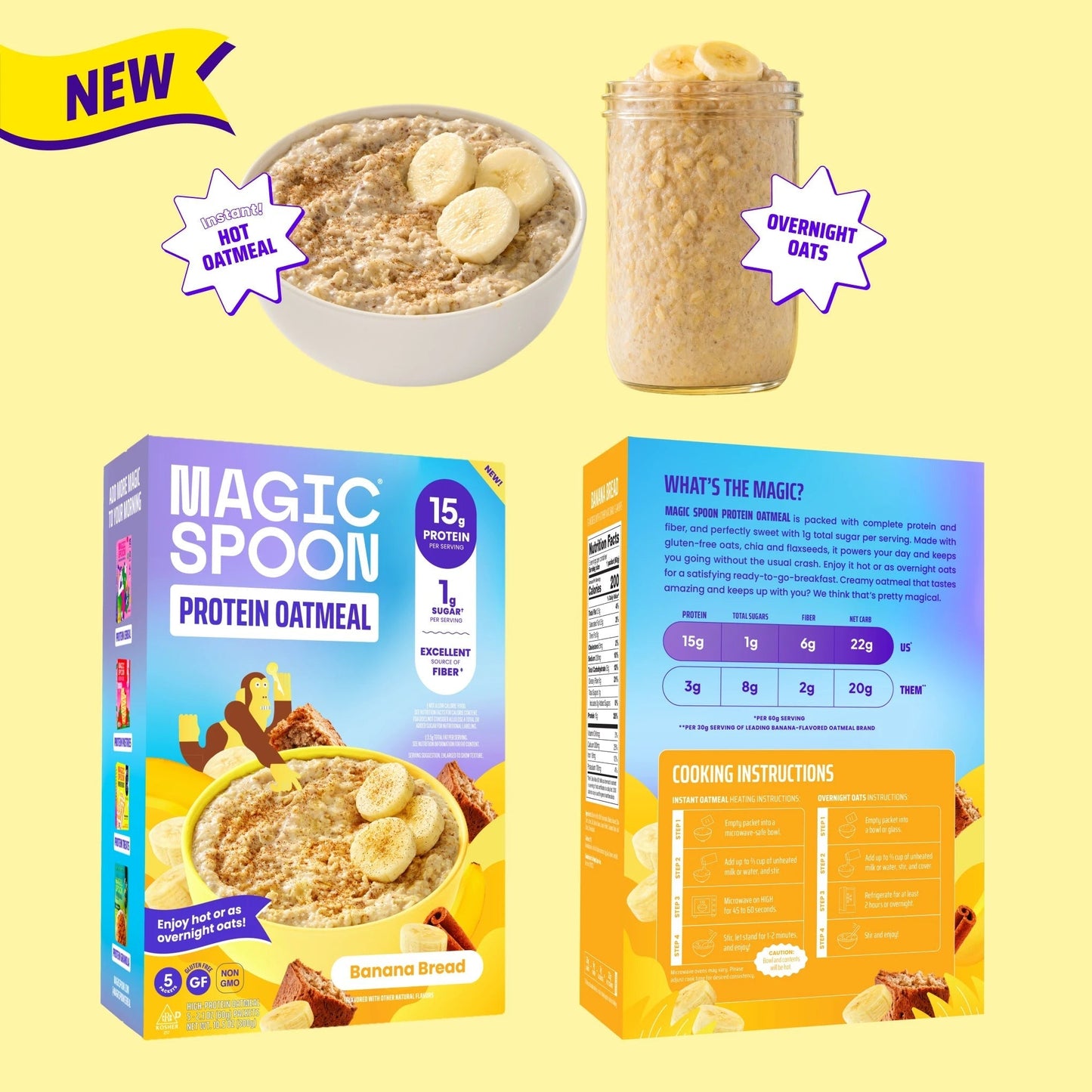 Banana Bread - 20 Oatmeal Packets (4 Boxes)