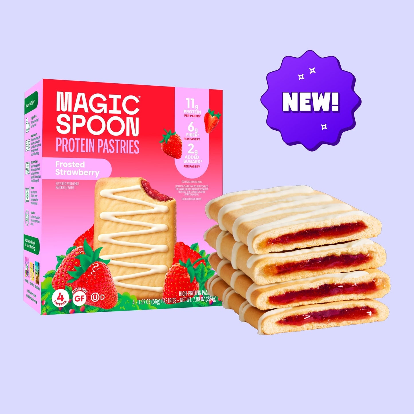 Frosted Strawberry - 16 Pastries (4 Boxes)