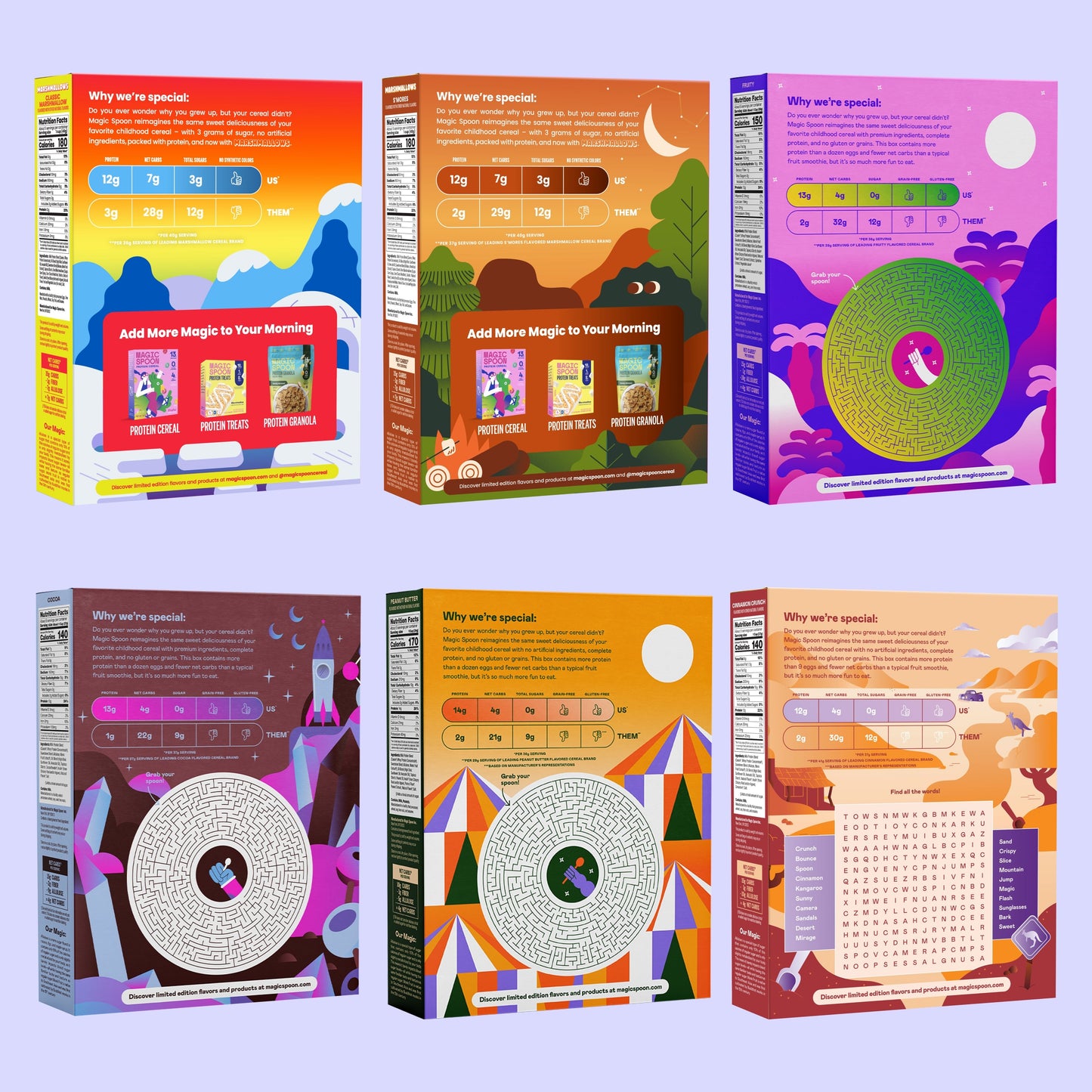 Variety 6 Bowl Bundle - Protein Cereal with Marshmallows