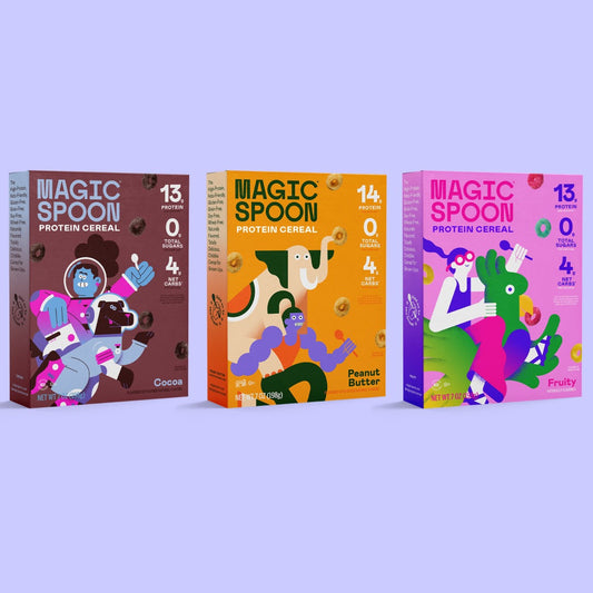Magic Spoon Protein Cereal 3-Pack – Fruity, Cocoa, Peanut Butter – Breakfast Cereal TTS