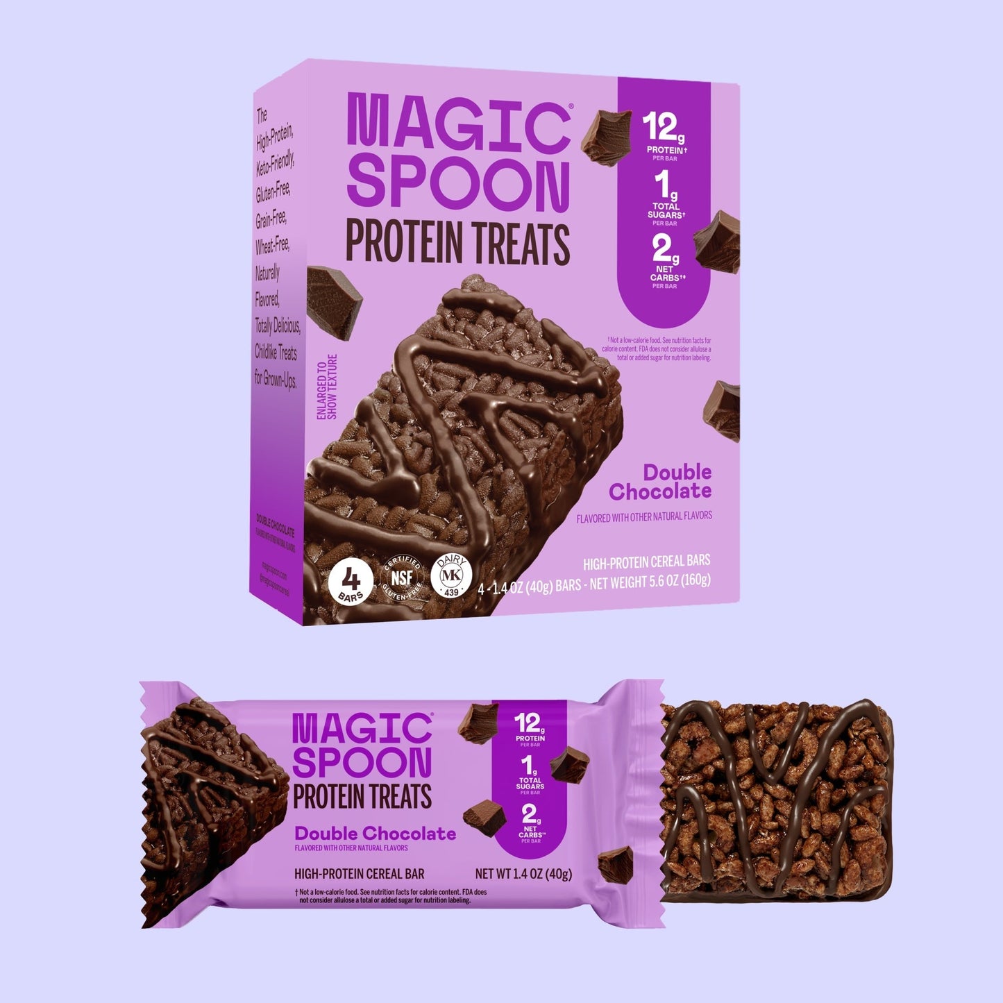 Double Chocolate - 16 Cereal Treats (4 Boxes)