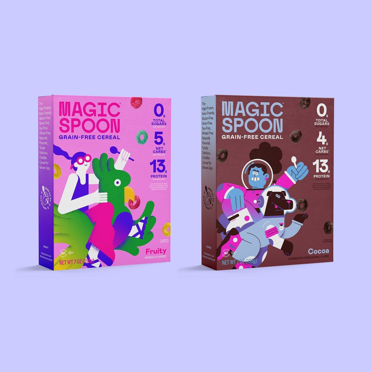 Fruity + Cocoa & Bowl and Spoon Set - 2 boxes, 1 bowl and spoon set