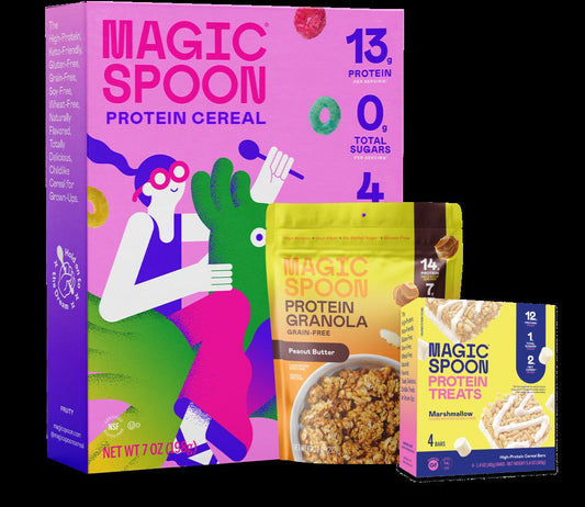 Magic Spoon Starter Pack - 1 box of cereal + 1 bag of granola + 4 cereal treats