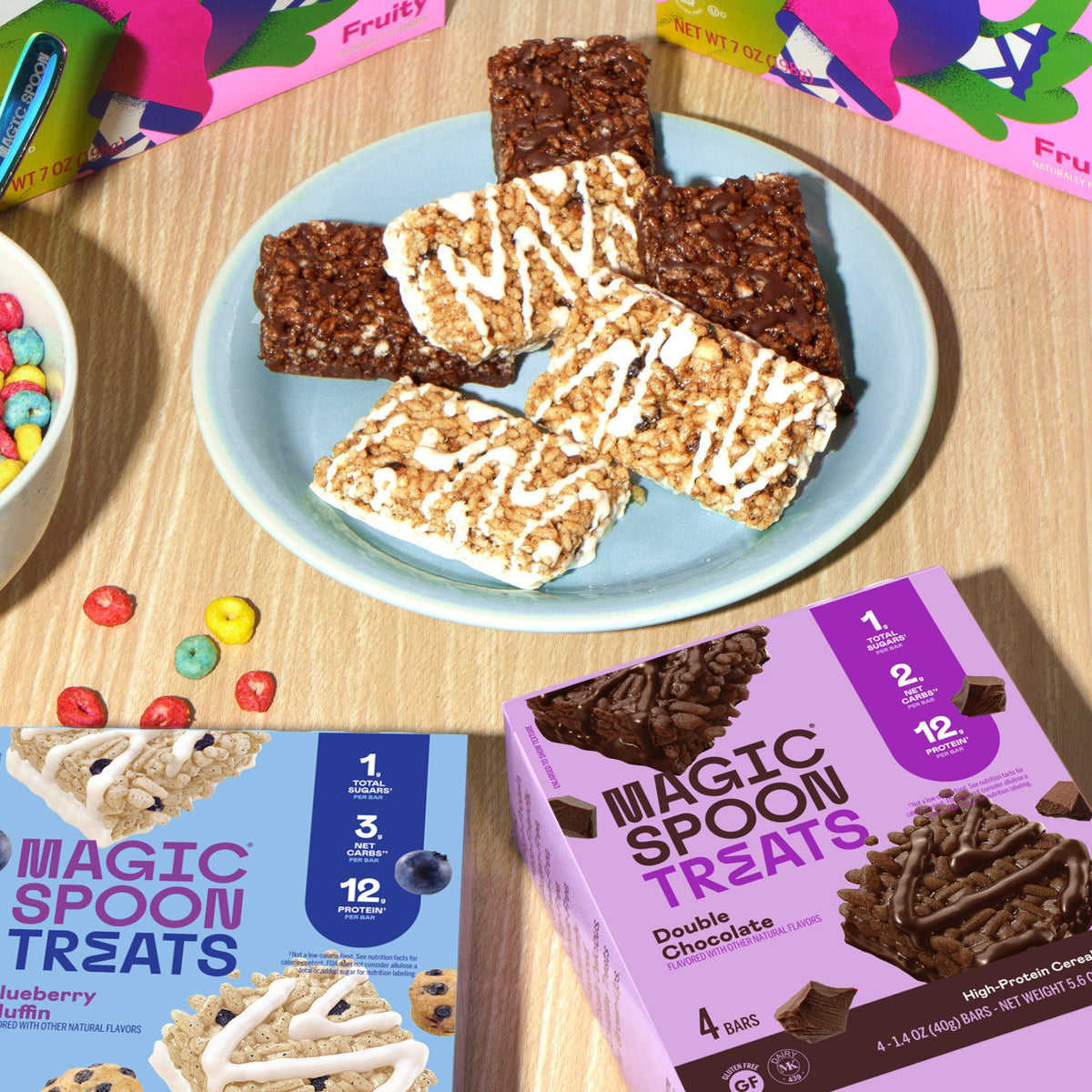 Magic Spoon Protein Treats 8 Bars (2 Boxes) - Blueberry