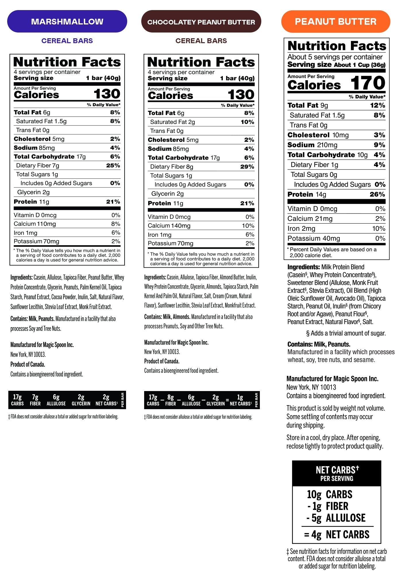 THE NUTTY PACK - 8 cereal treats (2 boxes) + 2 boxes of cereal
