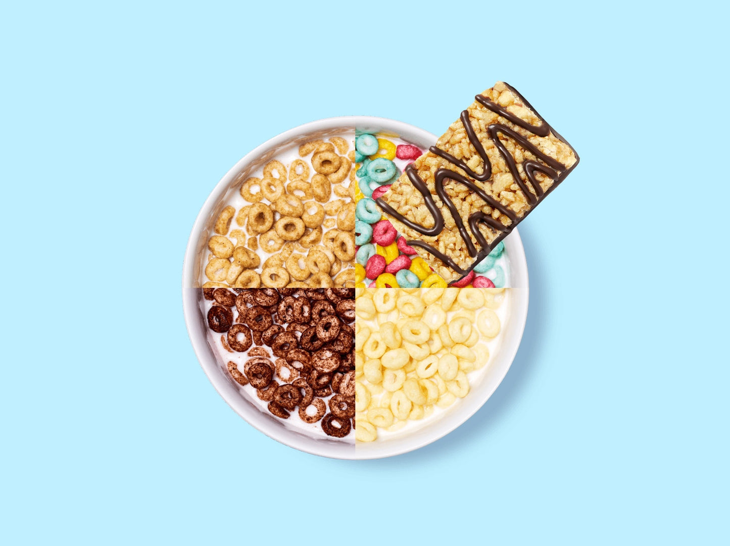 The Big Bowl Bundle - 24 Cereal Treats (6 Boxes) + 4 Boxes Of Cereal + 1 Bowl Set