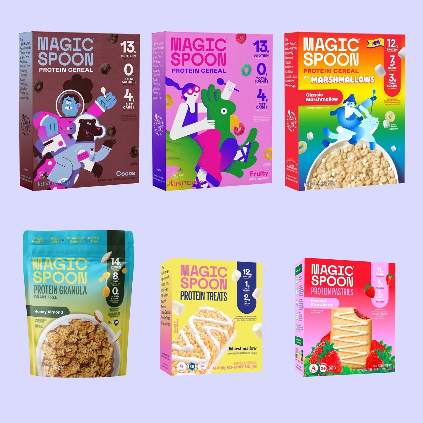 All-Star Mix - 3 boxes of Cereal, 1 box of Treats, 1 bag of Granola, 1 box of Pastries