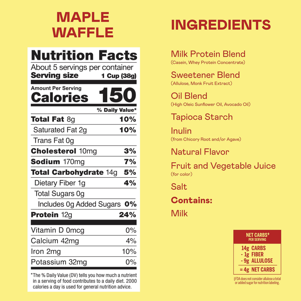 Magic Spoon Protein Cereal 1 case (4 boxes) - Maple Waffle
