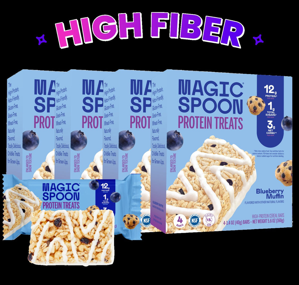 Blueberry Muffin - 16 Cereal Treats (4 Boxes)