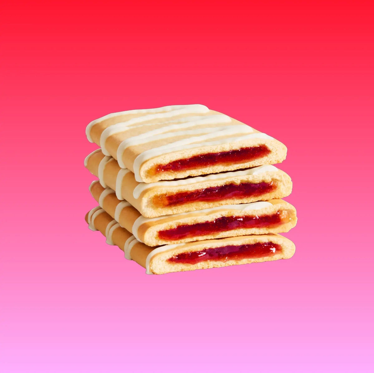 Frosted Strawberry - 16 Pastries (4 Boxes)