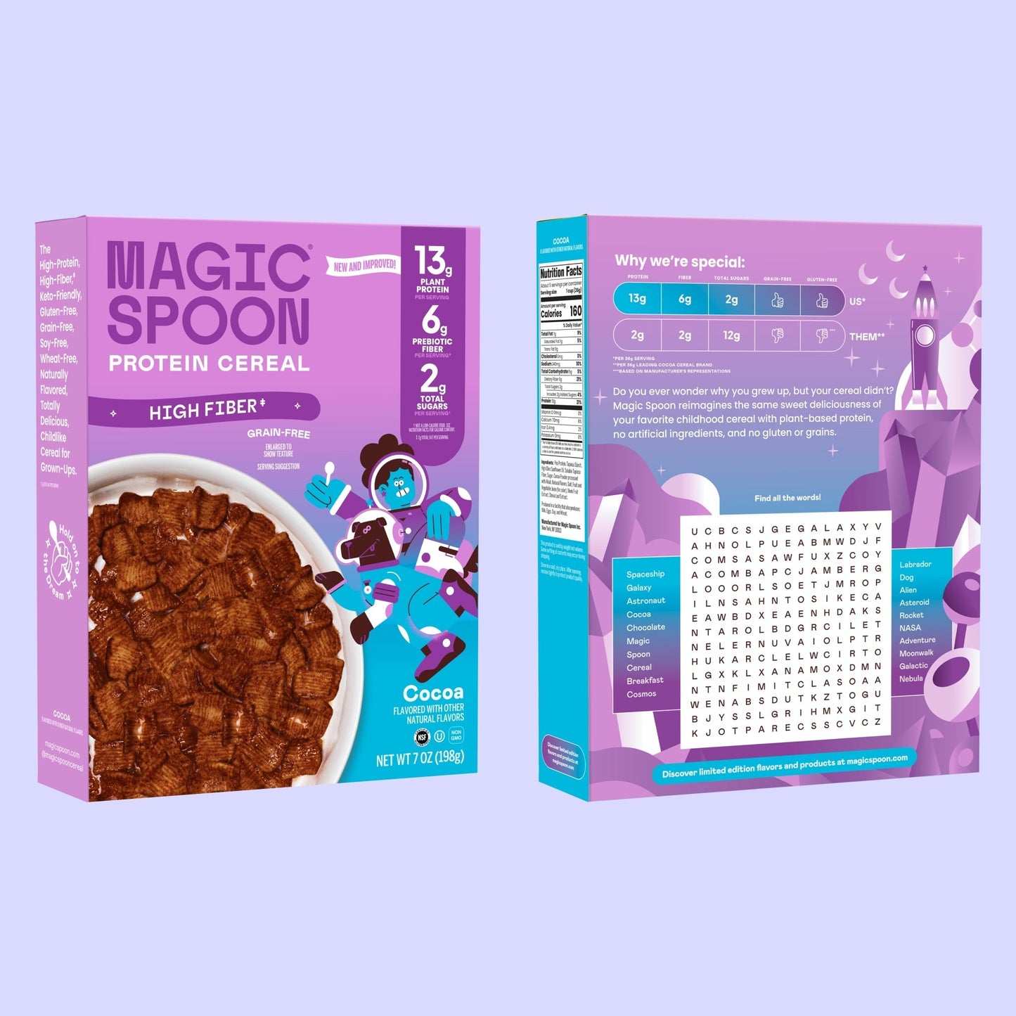 Cocoa - Protein + Fiber Cereal 1 case (4 boxes)
